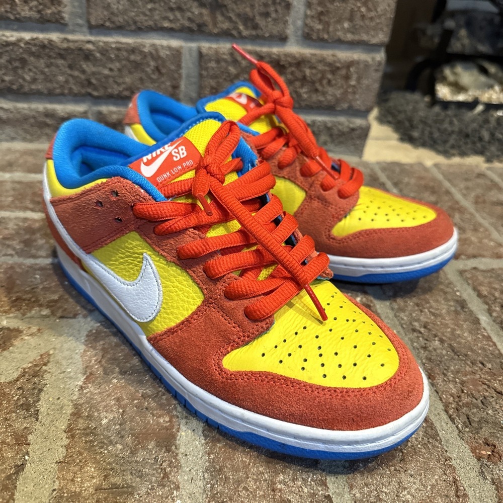Nike Mens SB Dunk Low Pro Bart Simpson Size 6.5 EU39